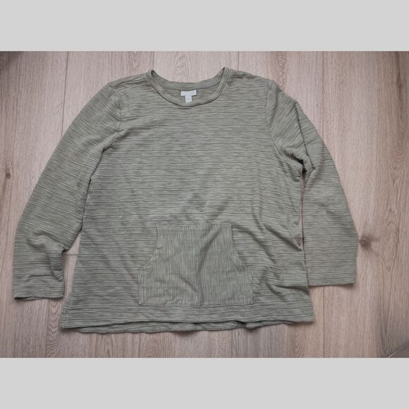 J.Jill Olive Green Textured Long Sleeve Tunic Top XL, Effortless & Comfortable - Picture 1 of 4